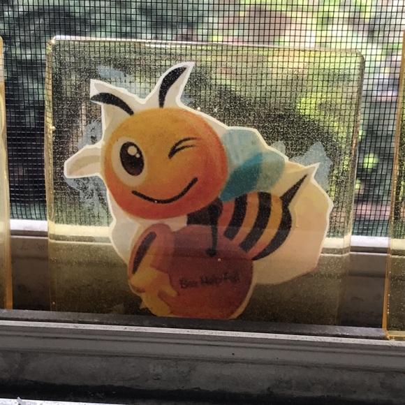 Just “Bee” coasters and holder - Picture 3 of 8